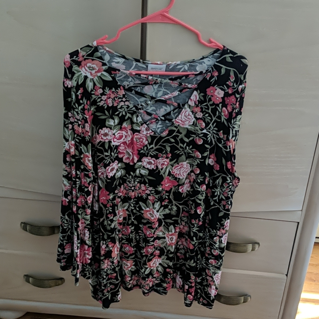 Flowered Caged Top